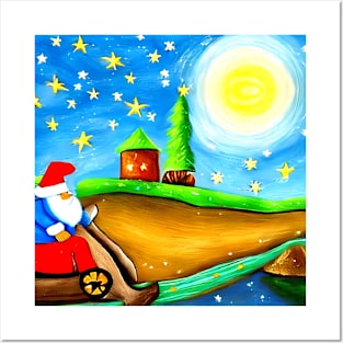 Santa claus on the way #6 Posters and Art